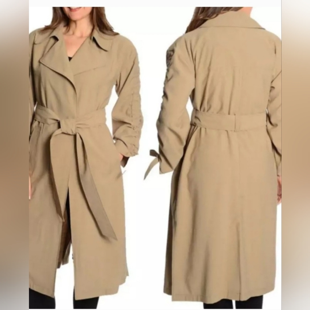 NWT Forever 21 Belted Twill Trench Coat 1X | KHAKI